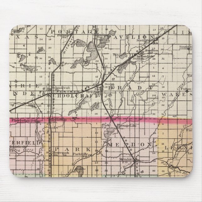 Map of St Joseph County, Michigan Mouse Pad (Front)
