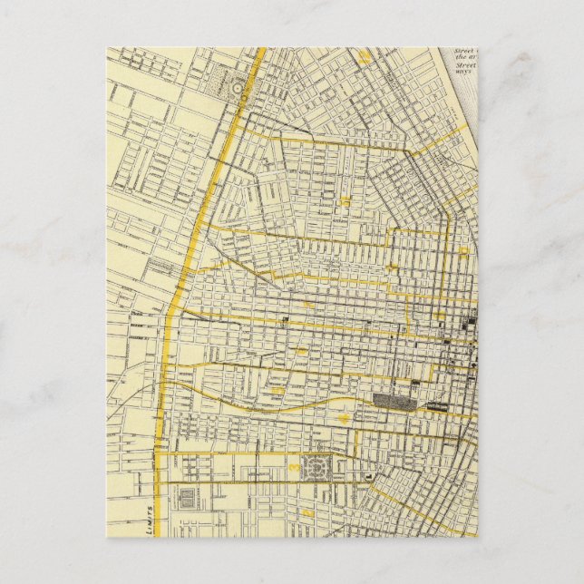 Map of St Louis City Postcard (Front)