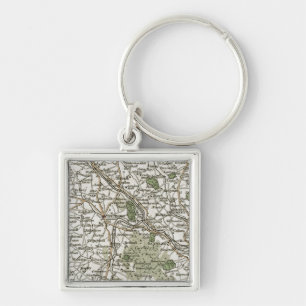 MAP OF STAFFORDSHIRE, 1793 KEY RING