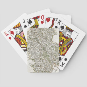 MAP OF STAFFORDSHIRE, 1793 PLAYING CARDS