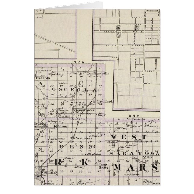 Map of Stark and west part of Marshall counties (Front)