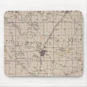 Map of Steuben County Indiana Mouse Pad