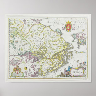 Map of Stockholm, Sweden Poster