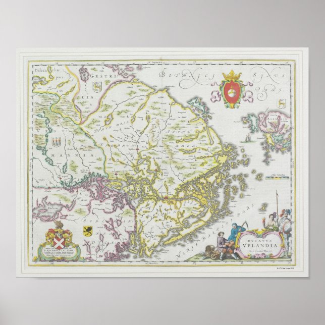 Map of Stockholm, Sweden Poster (Front)