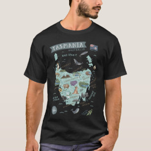Map Of Tasmania T-Shirt