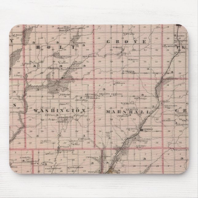 Map of Taylor County, State of Iowa Mouse Pad (Front)