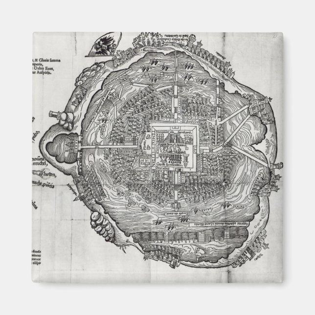 Map of Tenochtitlan Magnet (Front)