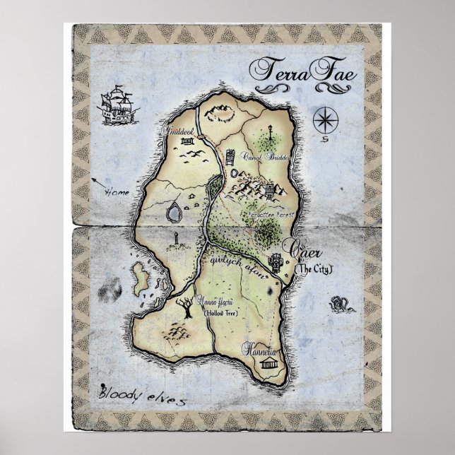 Map of TerraFae Poster (Front)