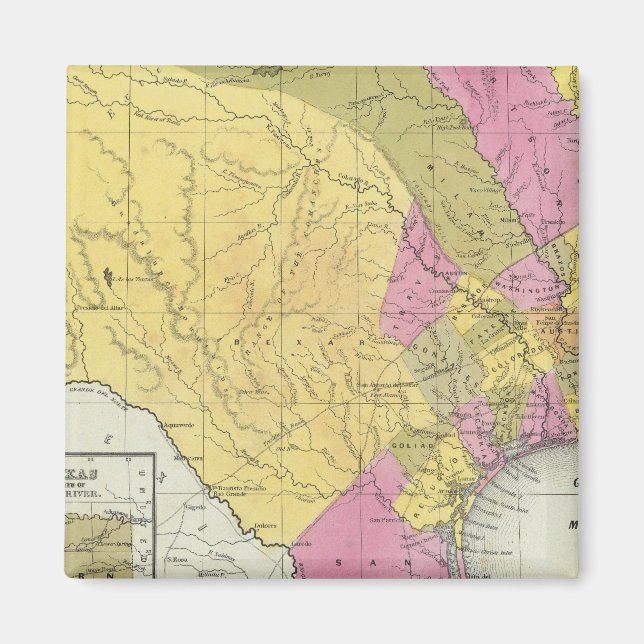 Map Of Texas Magnet (Front)