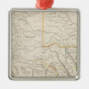 Map of Texas Metal Ornament