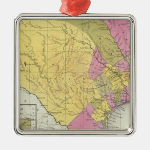 Map Of Texas Metal Tree Decoration