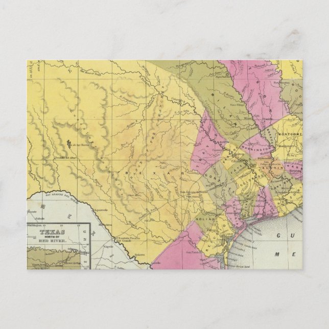 Map Of Texas Postcard (Front)