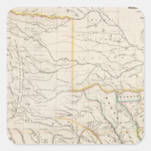 Map of Texas Square Sticker