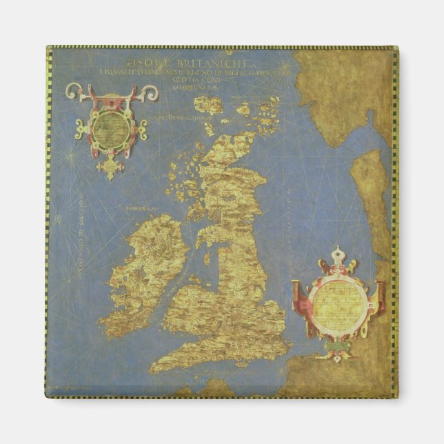 Map of the 16th Century British Isles Magnet (Front)