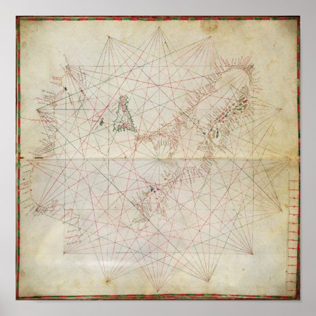 Map of the Adriatic Sea Poster (Front)