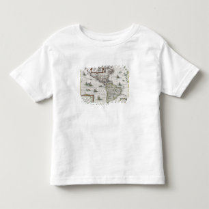 Map of the Americas, 1631 (coloured engraving) Toddler T-Shirt