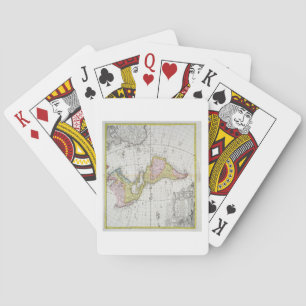 Map of the Americas, published by Homann, 1746 (co Playing Cards