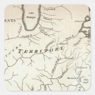 Map of the Back Settlements Square Sticker