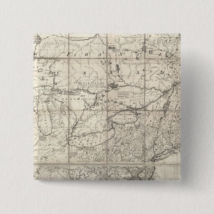 Map of the British and French Dominions 15 Cm Square Badge