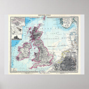 Map of the British Isles (1891)  Poster