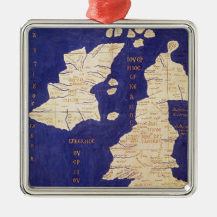 Map of the British Isles, from 'Geographia' Metal Ornament