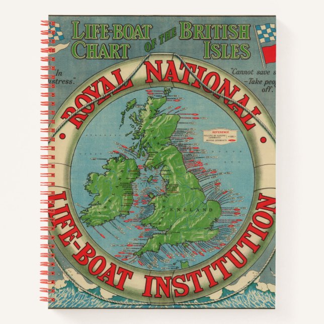 Map of the British Isles - Life-Boat Chart Notebook (Front)