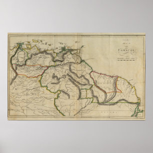 Map of the Caracas Poster