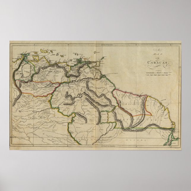 Map of the Caracas Poster (Front)