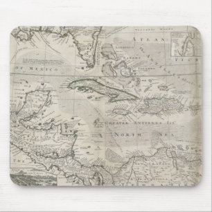 Map of the Caribbean 1715 Mouse Pad
