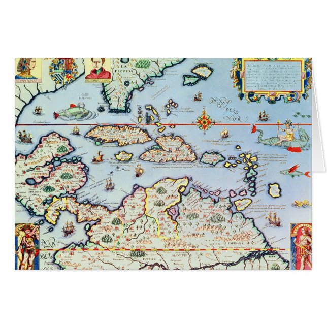 Map of the Caribbean islands (Front Horizontal)