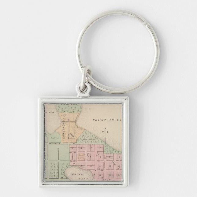 Map of the City of Albert Lea, Minnesota Key Ring (Front)