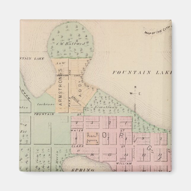 Map of the City of Albert Lea, Minnesota Magnet (Front)