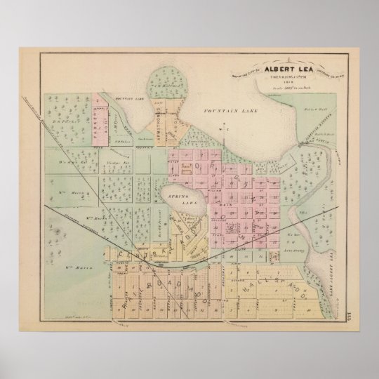 Map of the City of Albert Lea, Minnesota Poster
