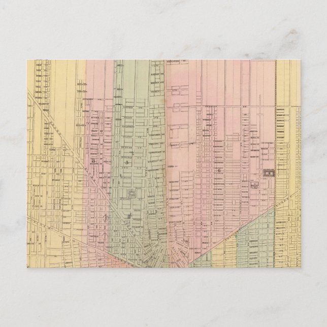 Map of the City of Detroit Postcard (Front)