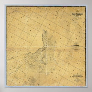 Map Of The City Of Los Angeles Poster
