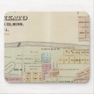 Map of the City of Mankato, Minnesota Mouse Pad