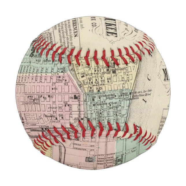 Map of the City of Milwaukee, Milwaukee Co Baseball (Front)