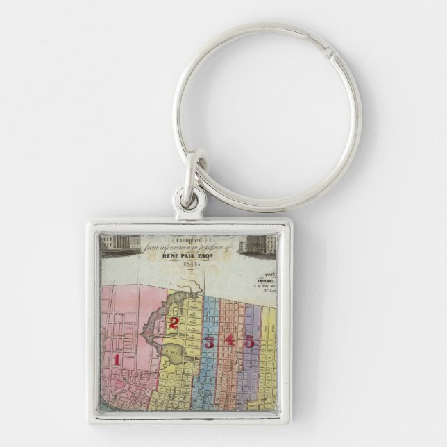 Map of The City of St. Louis Key Ring (Front)