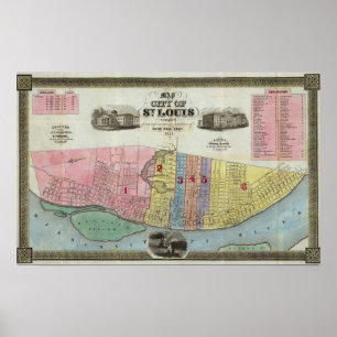 Map of The City of St. Louis Poster