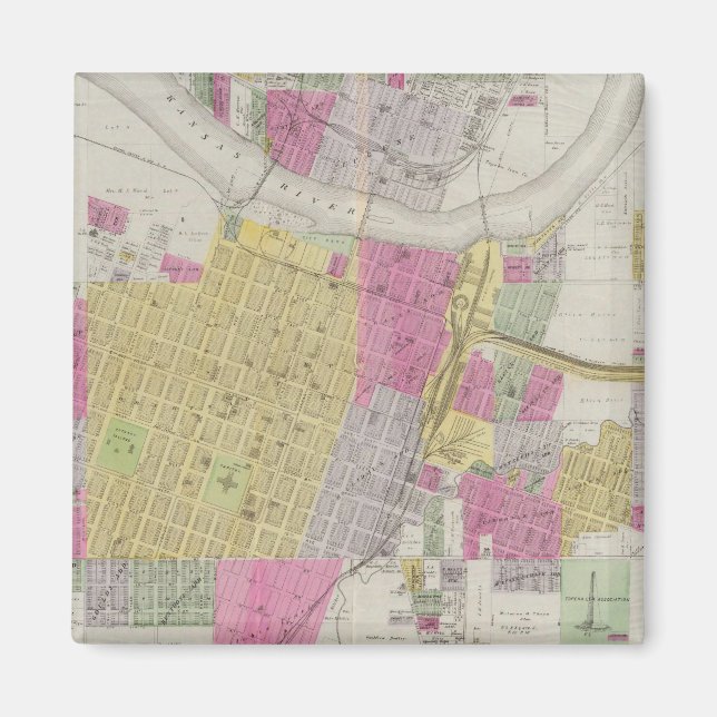 Map of the City of Topeka Magnet (Front)