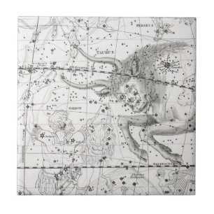 Map of The Constellations Plate XIV Ceramic Tile