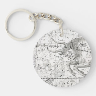 Map of The Constellations Plate XIV Key Ring