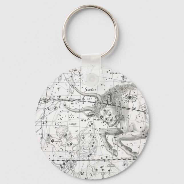 Map of The Constellations Plate XIV Key Ring (Front)