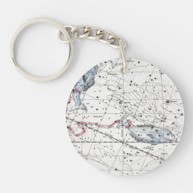Map of The Constellations Plate XXII Key Ring (Front)