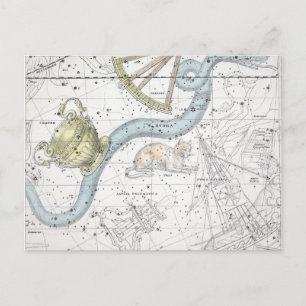 Map of The Constellations Plate XXVI Postcard