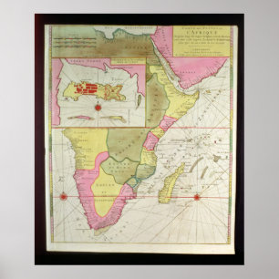 Map of the Countries of Africa Poster