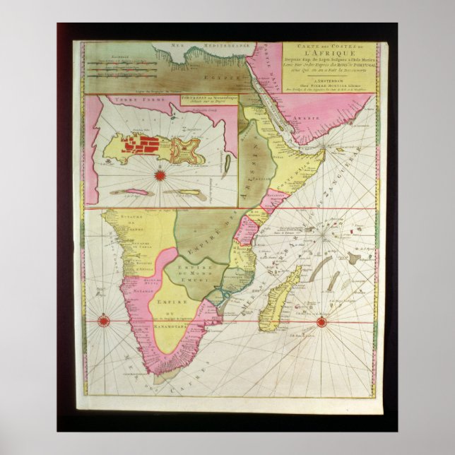 Map of the Countries of Africa Poster (Front)