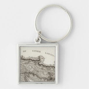 Map of the Country Of The Illinois Key Ring