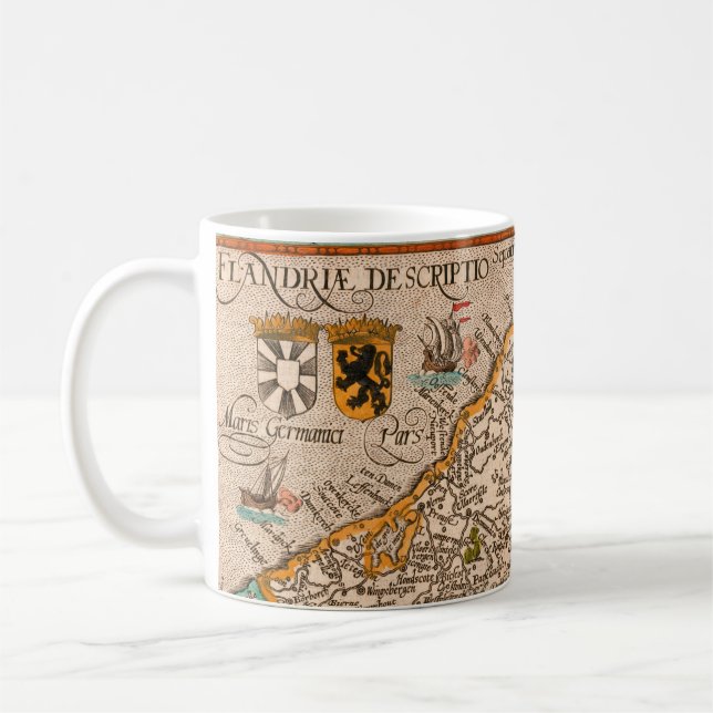 Map of the county of Flanders (1609) Coffee Mug (Left)