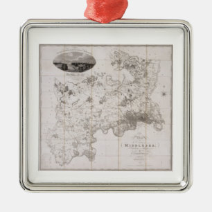 Map of the County of Middlesex, published 1819 (pr Metal Tree Decoration